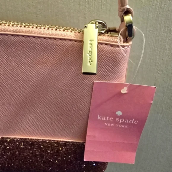 Kate Spade Pink Crossbody Bag w Metallic Sheen! Glitter bags no longer made - Picture 5 of 9